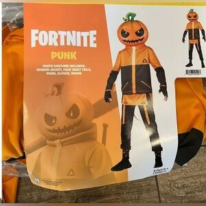 Teen Size Fortnite Punk / Pumpkin Costume and mask